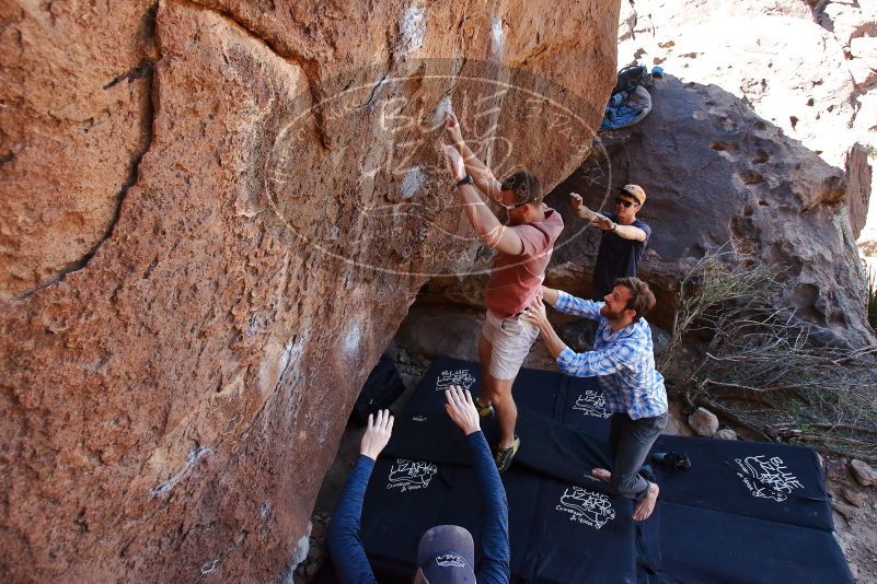 Bouldering in Hueco Tanks on 02/29/2020 with Blue Lizard Climbing and Yoga
Filename: SRM_20200229_1250340.jpg
Aperture: f/5.6
Shutter Speed: 1/400
Body: Canon EOS-1D Mark II
Lens: Canon EF 16-35mm f/2.8 L