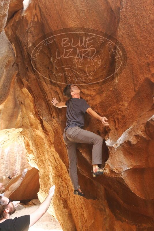 Bouldering in Hueco Tanks on 02/29/2020 with Blue Lizard Climbing and Yoga
Filename: SRM_20200229_1415130.jpg
Aperture: f/4.0
Shutter Speed: 1/250
Body: Canon EOS-1D Mark II
Lens: Canon EF 16-35mm f/2.8 L