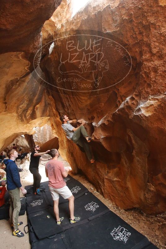 Bouldering in Hueco Tanks on 02/29/2020 with Blue Lizard Climbing and Yoga
Filename: SRM_20200229_1416010.jpg
Aperture: f/4.5
Shutter Speed: 1/250
Body: Canon EOS-1D Mark II
Lens: Canon EF 16-35mm f/2.8 L