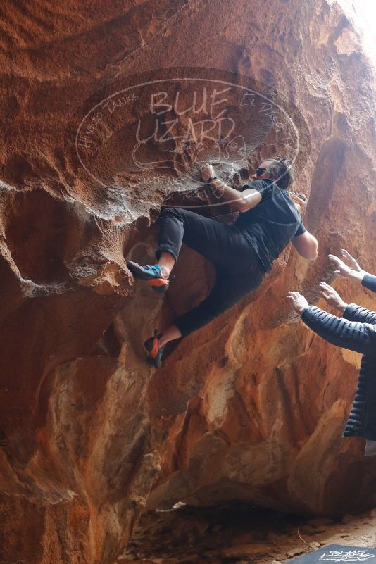 Bouldering in Hueco Tanks on 02/29/2020 with Blue Lizard Climbing and Yoga

Filename: SRM_20200229_1426350.jpg
Aperture: f/2.8
Shutter Speed: 1/250
Body: Canon EOS-1D Mark II
Lens: Canon EF 50mm f/1.8 II