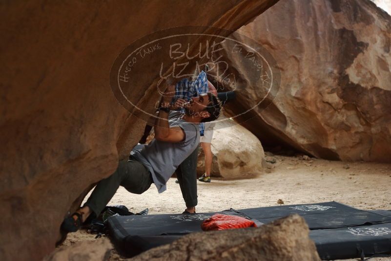 Bouldering in Hueco Tanks on 02/29/2020 with Blue Lizard Climbing and Yoga

Filename: SRM_20200229_1436580.jpg
Aperture: f/2.8
Shutter Speed: 1/250
Body: Canon EOS-1D Mark II
Lens: Canon EF 50mm f/1.8 II