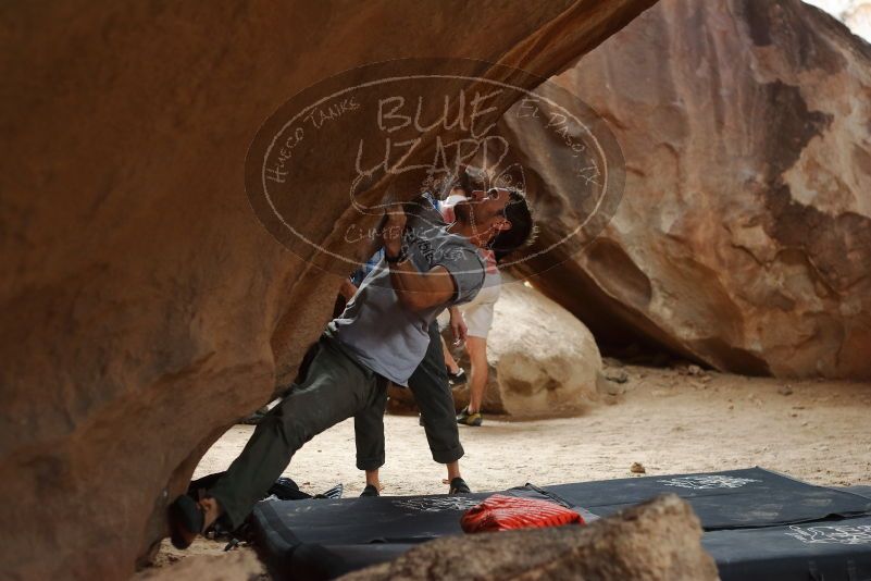 Bouldering in Hueco Tanks on 02/29/2020 with Blue Lizard Climbing and Yoga
Filename: SRM_20200229_1437000.jpg
Aperture: f/2.8
Shutter Speed: 1/250
Body: Canon EOS-1D Mark II
Lens: Canon EF 50mm f/1.8 II
