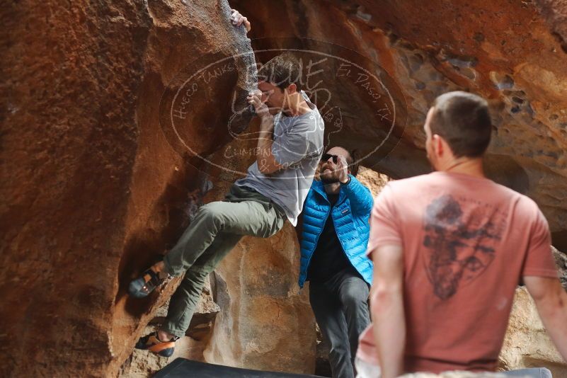 Bouldering in Hueco Tanks on 02/29/2020 with Blue Lizard Climbing and Yoga

Filename: SRM_20200229_1453150.jpg
Aperture: f/2.8
Shutter Speed: 1/250
Body: Canon EOS-1D Mark II
Lens: Canon EF 50mm f/1.8 II
