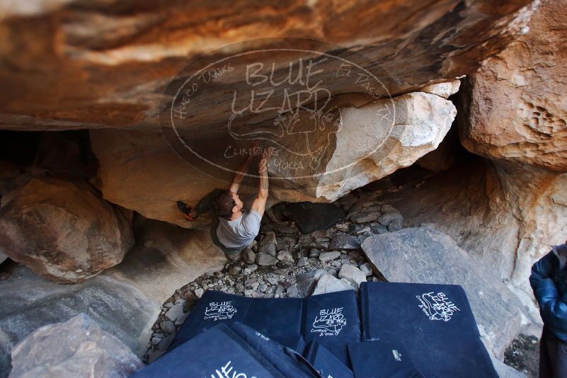 Bouldering in Hueco Tanks on 02/29/2020 with Blue Lizard Climbing and Yoga
Filename: SRM_20200229_1542160.jpg
Aperture: f/2.8
Shutter Speed: 1/250
Body: Canon EOS-1D Mark II
Lens: Canon EF 16-35mm f/2.8 L