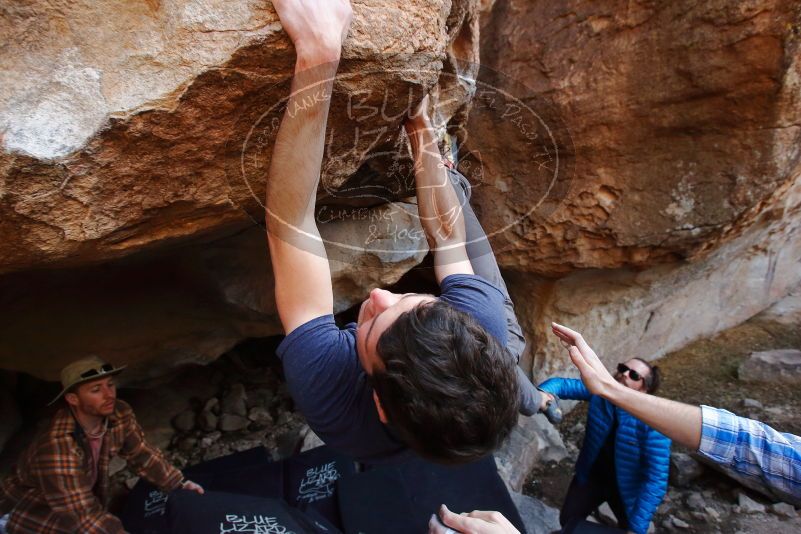 Bouldering in Hueco Tanks on 02/29/2020 with Blue Lizard Climbing and Yoga
Filename: SRM_20200229_1545390.jpg
Aperture: f/5.6
Shutter Speed: 1/250
Body: Canon EOS-1D Mark II
Lens: Canon EF 16-35mm f/2.8 L