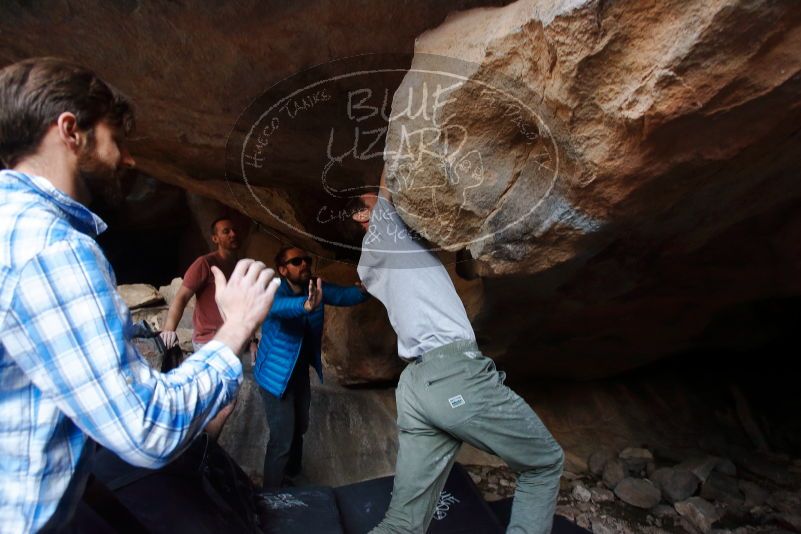 Bouldering in Hueco Tanks on 02/29/2020 with Blue Lizard Climbing and Yoga
Filename: SRM_20200229_1553221.jpg
Aperture: f/4.5
Shutter Speed: 1/250
Body: Canon EOS-1D Mark II
Lens: Canon EF 16-35mm f/2.8 L