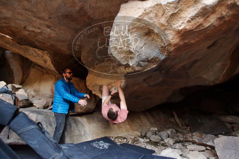 Bouldering in Hueco Tanks on 02/29/2020 with Blue Lizard Climbing and Yoga
Filename: SRM_20200229_1553560.jpg
Aperture: f/2.8
Shutter Speed: 1/250
Body: Canon EOS-1D Mark II
Lens: Canon EF 16-35mm f/2.8 L