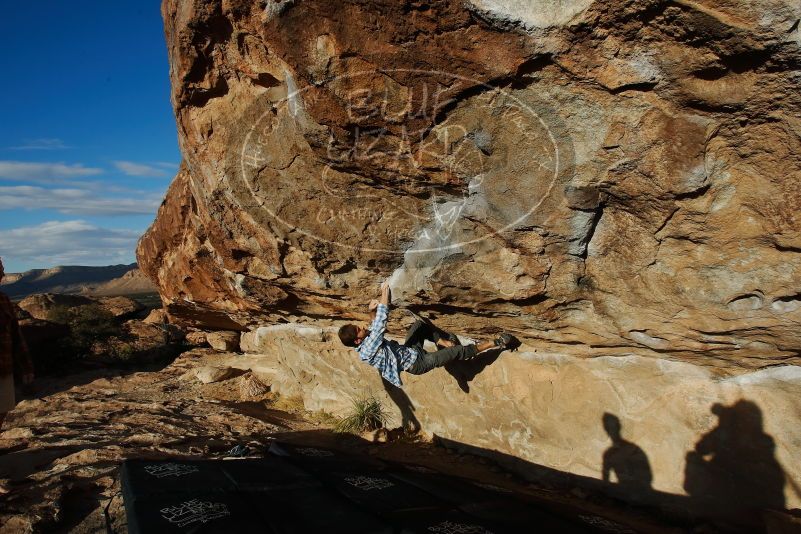 Bouldering in Hueco Tanks on 02/29/2020 with Blue Lizard Climbing and Yoga
Filename: SRM_20200229_1753460.jpg
Aperture: f/8.0
Shutter Speed: 1/400
Body: Canon EOS-1D Mark II
Lens: Canon EF 16-35mm f/2.8 L