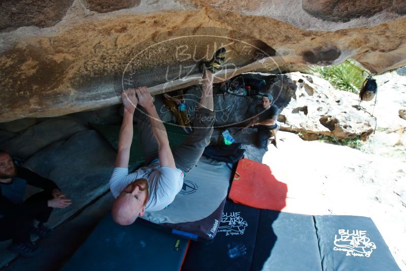 Bouldering in Hueco Tanks on 03/07/2020 with Blue Lizard Climbing and Yoga
Filename: SRM_20200307_1151300.jpg
Aperture: f/5.6
Shutter Speed: 1/400
Body: Canon EOS-1D Mark II
Lens: Canon EF 16-35mm f/2.8 L