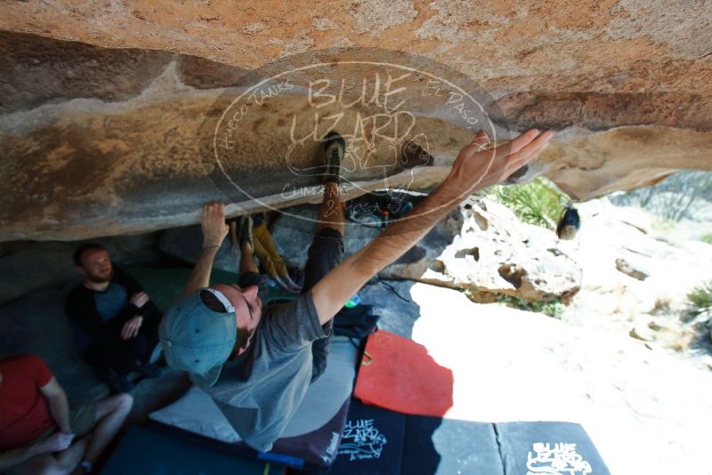 Bouldering in Hueco Tanks on 03/07/2020 with Blue Lizard Climbing and Yoga
Filename: SRM_20200307_1158360.jpg
Aperture: f/5.6
Shutter Speed: 1/400
Body: Canon EOS-1D Mark II
Lens: Canon EF 16-35mm f/2.8 L