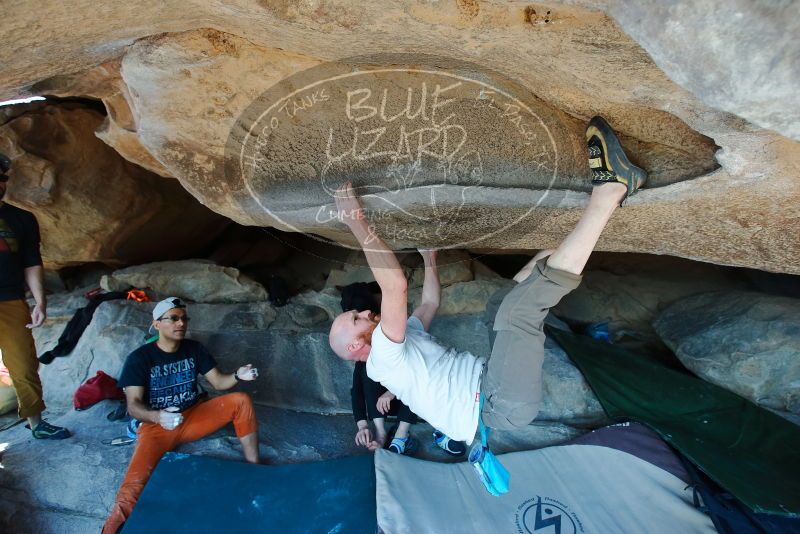 Bouldering in Hueco Tanks on 03/07/2020 with Blue Lizard Climbing and Yoga
Filename: SRM_20200307_1218580.jpg
Aperture: f/5.0
Shutter Speed: 1/320
Body: Canon EOS-1D Mark II
Lens: Canon EF 16-35mm f/2.8 L
