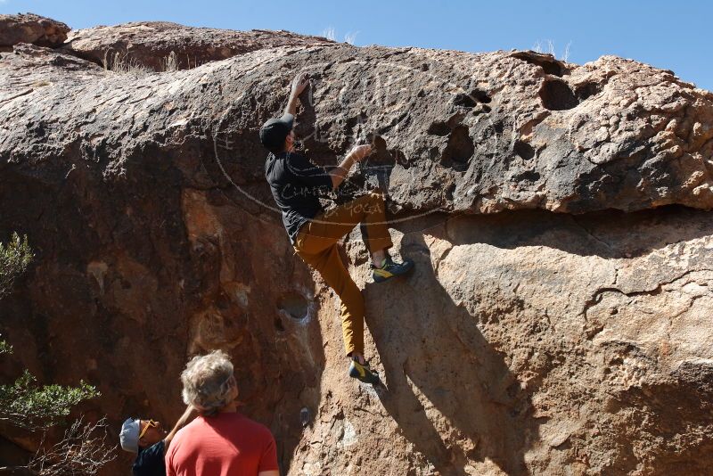 Bouldering in Hueco Tanks on 03/07/2020 with Blue Lizard Climbing and Yoga
Filename: SRM_20200307_1341390.jpg
Aperture: f/5.6
Shutter Speed: 1/500
Body: Canon EOS-1D Mark II
Lens: Canon EF 16-35mm f/2.8 L