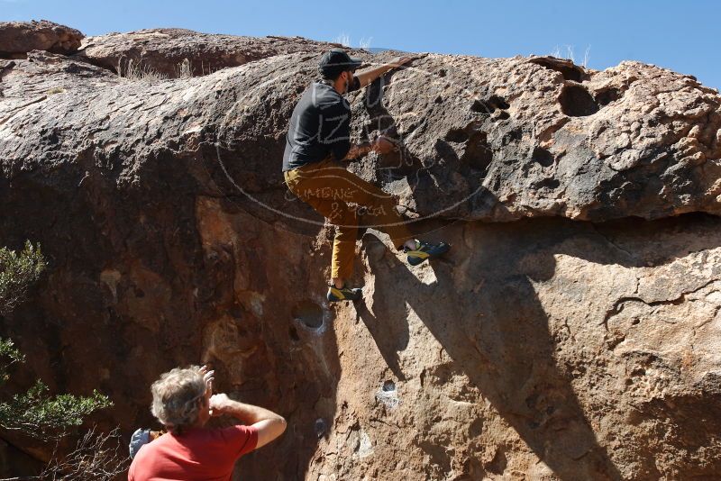 Bouldering in Hueco Tanks on 03/07/2020 with Blue Lizard Climbing and Yoga
Filename: SRM_20200307_1341480.jpg
Aperture: f/5.6
Shutter Speed: 1/640
Body: Canon EOS-1D Mark II
Lens: Canon EF 16-35mm f/2.8 L