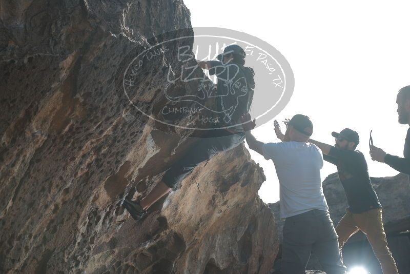 Bouldering in Hueco Tanks on 03/07/2020 with Blue Lizard Climbing and Yoga

Filename: SRM_20200307_1708310.jpg
Aperture: f/5.0
Shutter Speed: 1/250
Body: Canon EOS-1D Mark II
Lens: Canon EF 50mm f/1.8 II