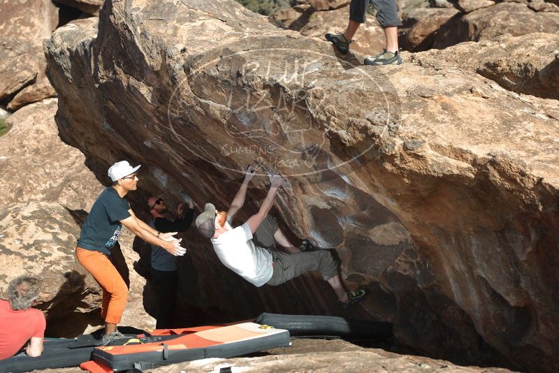 Bouldering in Hueco Tanks on 03/07/2020 with Blue Lizard Climbing and Yoga
Filename: SRM_20200307_1710440.jpg
Aperture: f/5.0
Shutter Speed: 1/250
Body: Canon EOS-1D Mark II
Lens: Canon EF 50mm f/1.8 II