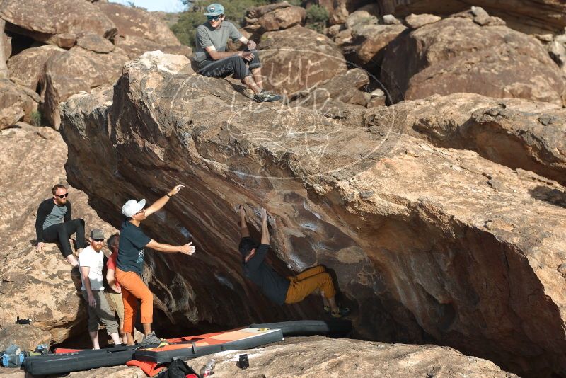 Bouldering in Hueco Tanks on 03/07/2020 with Blue Lizard Climbing and Yoga

Filename: SRM_20200307_1713230.jpg
Aperture: f/5.0
Shutter Speed: 1/250
Body: Canon EOS-1D Mark II
Lens: Canon EF 50mm f/1.8 II
