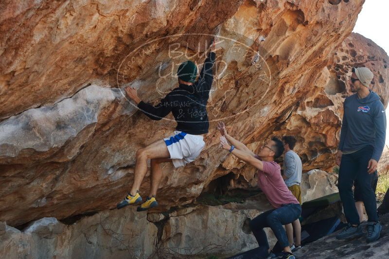 Bouldering in Hueco Tanks on 03/16/2020 with Blue Lizard Climbing and Yoga

Filename: SRM_20200316_1041150.jpg
Aperture: f/5.0
Shutter Speed: 1/500
Body: Canon EOS-1D Mark II
Lens: Canon EF 50mm f/1.8 II