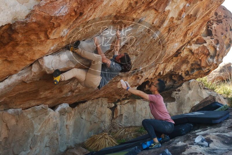 Bouldering in Hueco Tanks on 03/16/2020 with Blue Lizard Climbing and Yoga

Filename: SRM_20200316_1109560.jpg
Aperture: f/5.0
Shutter Speed: 1/500
Body: Canon EOS-1D Mark II
Lens: Canon EF 50mm f/1.8 II