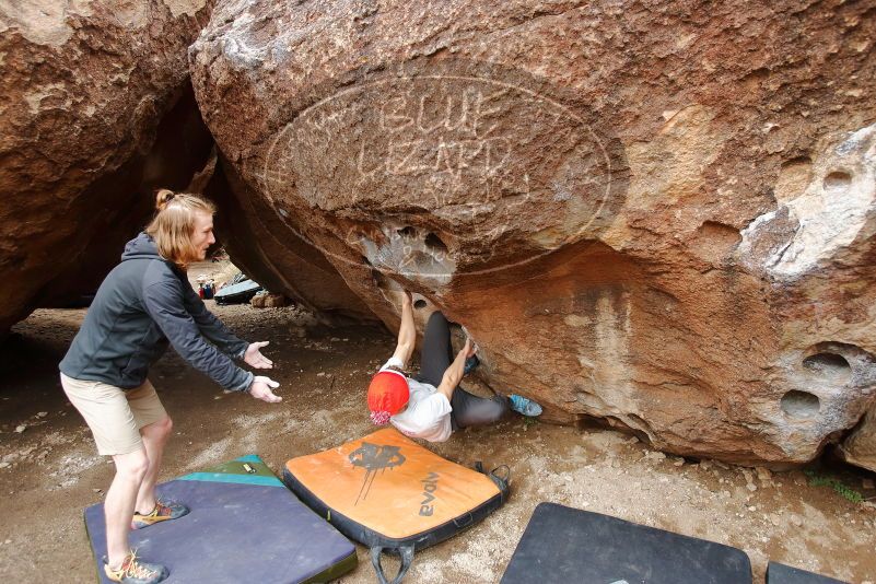 Bouldering in Hueco Tanks on 03/15/2020 with Blue Lizard Climbing and Yoga
Filename: SRM_20200315_0930390.jpg
Aperture: f/4.0
Shutter Speed: 1/250
Body: Canon EOS-1D Mark II
Lens: Canon EF 16-35mm f/2.8 L