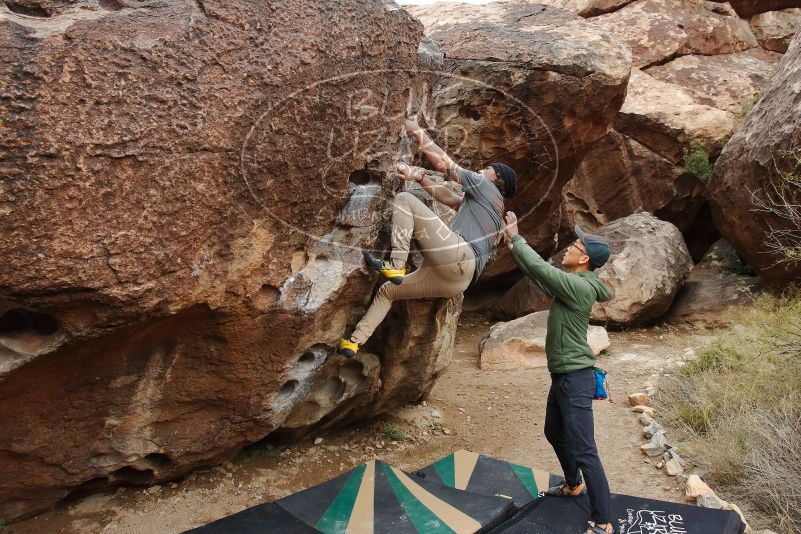 Bouldering in Hueco Tanks on 03/15/2020 with Blue Lizard Climbing and Yoga
Filename: SRM_20200315_0942250.jpg
Aperture: f/5.6
Shutter Speed: 1/320
Body: Canon EOS-1D Mark II
Lens: Canon EF 16-35mm f/2.8 L