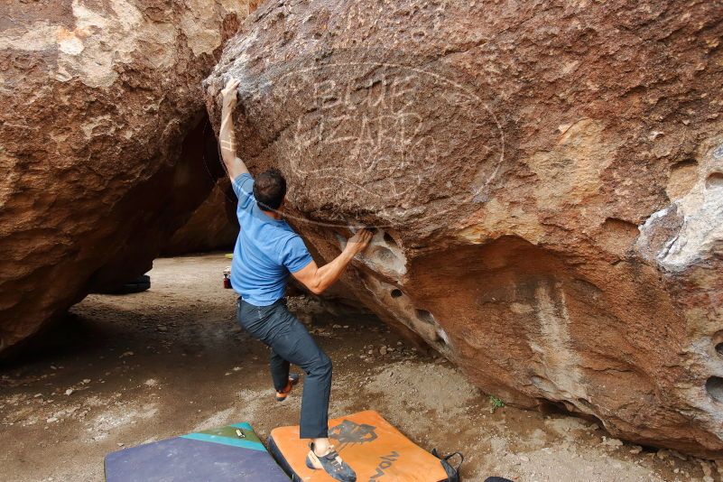 Bouldering in Hueco Tanks on 03/15/2020 with Blue Lizard Climbing and Yoga

Filename: SRM_20200315_0943121.jpg
Aperture: f/4.0
Shutter Speed: 1/400
Body: Canon EOS-1D Mark II
Lens: Canon EF 16-35mm f/2.8 L