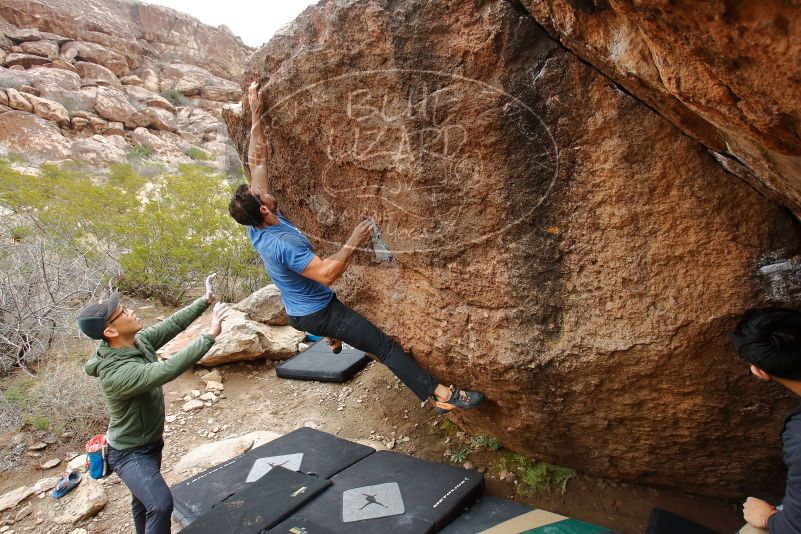 Bouldering in Hueco Tanks on 03/15/2020 with Blue Lizard Climbing and Yoga

Filename: SRM_20200315_1017090.jpg
Aperture: f/5.6
Shutter Speed: 1/400
Body: Canon EOS-1D Mark II
Lens: Canon EF 16-35mm f/2.8 L