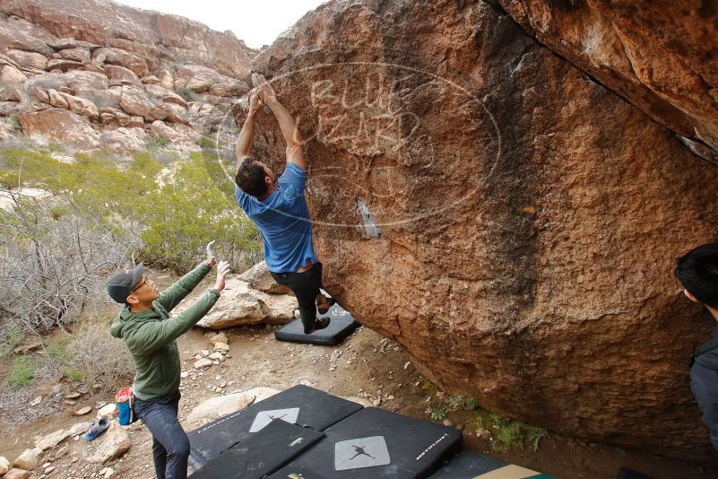 Bouldering in Hueco Tanks on 03/15/2020 with Blue Lizard Climbing and Yoga
Filename: SRM_20200315_1017120.jpg
Aperture: f/5.6
Shutter Speed: 1/500
Body: Canon EOS-1D Mark II
Lens: Canon EF 16-35mm f/2.8 L