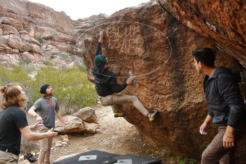 Bouldering in Hueco Tanks on 03/15/2020 with Blue Lizard Climbing and Yoga
Filename: SRM_20200315_1036321.jpg
Aperture: f/5.6
Shutter Speed: 1/400
Body: Canon EOS-1D Mark II
Lens: Canon EF 16-35mm f/2.8 L