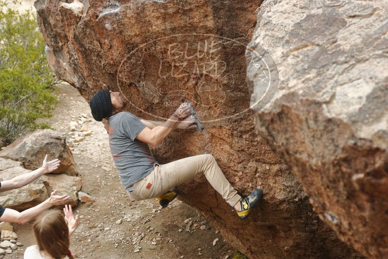 Bouldering in Hueco Tanks on 03/15/2020 with Blue Lizard Climbing and Yoga
Filename: SRM_20200315_1124370.jpg
Aperture: f/4.0
Shutter Speed: 1/500
Body: Canon EOS-1D Mark II
Lens: Canon EF 50mm f/1.8 II