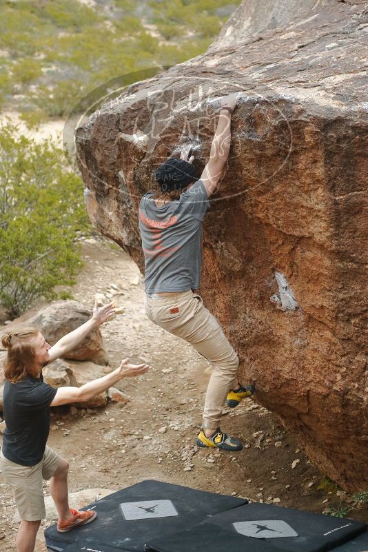 Bouldering in Hueco Tanks on 03/15/2020 with Blue Lizard Climbing and Yoga
Filename: SRM_20200315_1126440.jpg
Aperture: f/3.2
Shutter Speed: 1/800
Body: Canon EOS-1D Mark II
Lens: Canon EF 50mm f/1.8 II