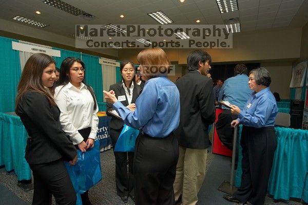 The Asian Business Students Association (ABSA) and the Hispanic Business Student Association (HBSA) hosted the career fair in the San Jacinto Residence Hall, Tuesday, February 6, 2007.
Filename: SRM_20070206_1848363.jpg
Aperture: f/6.3
Shutter Speed: 1/125
Body: Canon EOS-1D Mark II
Lens: Sigma 15-30mm f/3.5-4.5 EX Aspherical DG DF