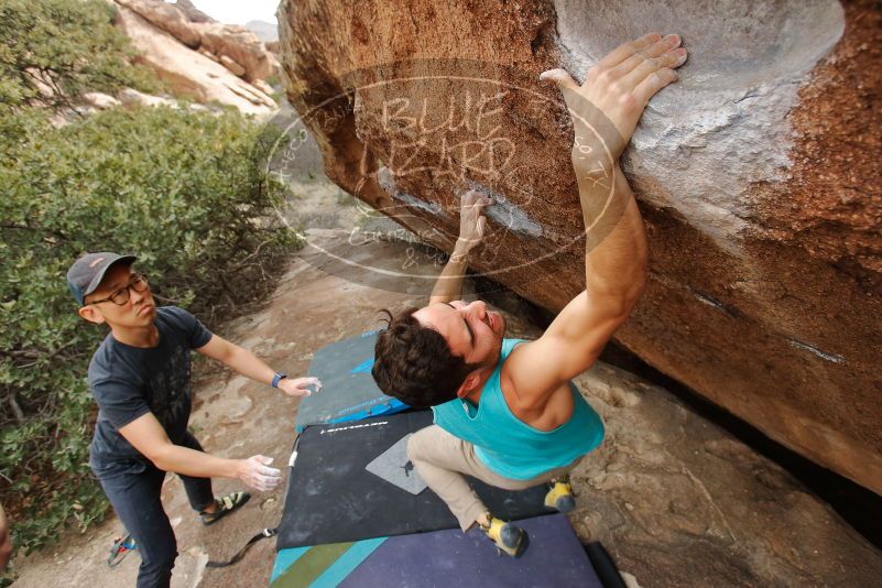 Bouldering in Hueco Tanks on 03/15/2020 with Blue Lizard Climbing and Yoga

Filename: SRM_20200315_1257131.jpg
Aperture: f/5.0
Shutter Speed: 1/320
Body: Canon EOS-1D Mark II
Lens: Canon EF 16-35mm f/2.8 L