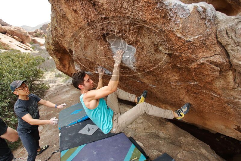 Bouldering in Hueco Tanks on 03/15/2020 with Blue Lizard Climbing and Yoga

Filename: SRM_20200315_1257160.jpg
Aperture: f/4.5
Shutter Speed: 1/320
Body: Canon EOS-1D Mark II
Lens: Canon EF 16-35mm f/2.8 L