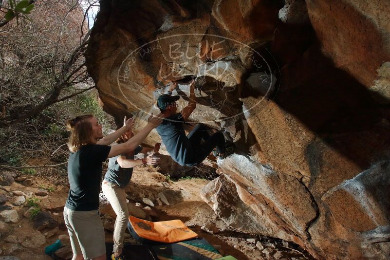 Bouldering in Hueco Tanks on 03/15/2020 with Blue Lizard Climbing and Yoga

Filename: SRM_20200315_1441430.jpg
Aperture: f/8.0
Shutter Speed: 1/250
Body: Canon EOS-1D Mark II
Lens: Canon EF 16-35mm f/2.8 L