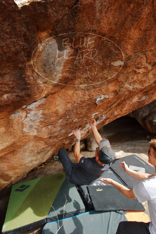 Bouldering in Hueco Tanks on 03/15/2020 with Blue Lizard Climbing and Yoga
Filename: SRM_20200315_1608160.jpg
Aperture: f/7.1
Shutter Speed: 1/250
Body: Canon EOS-1D Mark II
Lens: Canon EF 16-35mm f/2.8 L