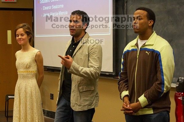 [REMOVED], Javier Alarcia, and Jeremy Dudley speaking at the Engineering Council meeting, Monday, February 19, 2007.

Filename: SRM_20070219_1922289.jpg
Aperture: f/7.1
Shutter Speed: 1/60
Body: Canon EOS 20D
Lens: Canon EF 50mm f/1.8 II