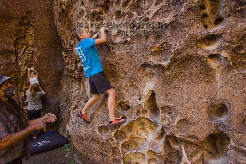 Bouldering in Hueco Tanks on 10/19/2021 with Blue Lizard Climbing and Yoga
Filename: SRM_20211019_1216300.jpg
Aperture: f/4.0
Shutter Speed: 1/125
Body: Canon EOS-1D Mark II
Lens: Canon EF 16-35mm f/2.8 L