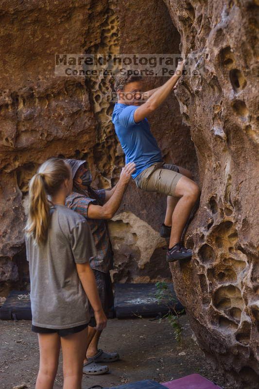 Bouldering in Hueco Tanks on 10/19/2021 with Blue Lizard Climbing and Yoga

Filename: SRM_20211019_1310470.jpg
Aperture: f/2.8
Shutter Speed: 1/125
Body: Canon EOS-1D Mark II
Lens: Canon EF 50mm f/1.8 II
