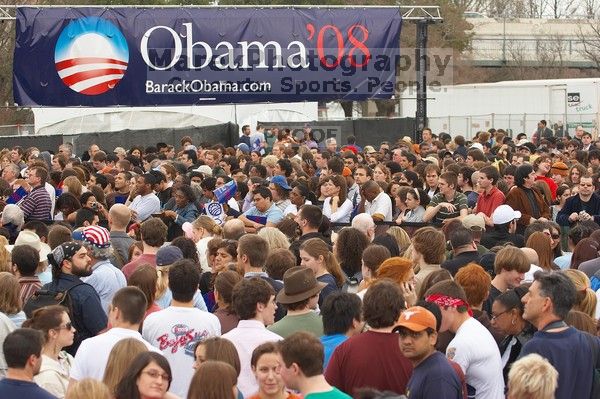 The Barack Obama "Kick-Ass" Rally--the Obama for president, 2008, rally

Filename: SRM_20070223_1348209.jpg
Aperture: f/4.0
Shutter Speed: 1/320
Body: Canon EOS 20D
Lens: Canon EF 80-200mm f/2.8 L