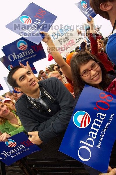 The Barack Obama "Kick-Ass" Rally--the Obama for president, 2008, rally

Filename: SRM_20070223_1442247.jpg
Aperture: f/8.0
Shutter Speed: 1/60
Body: Canon EOS-1D Mark II
Lens: Sigma 15-30mm f/3.5-4.5 EX Aspherical DG DF