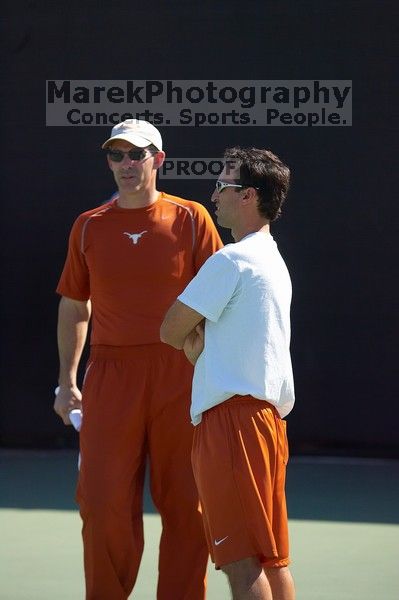The University of Texas (UT) men's tennis team defeated Georgia Tech (GT) Saturday, February 24, 2007..

Filename: SRM_20070224_1431581.jpg
Aperture: f/4.0
Shutter Speed: 1/4000
Body: Canon EOS-1D Mark II
Lens: Canon EF 80-200mm f/2.8 L