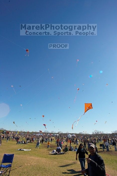 Madhav Tadikonda, class of 1997, and Anjali Patel, class of 1999, fly a UT kite at the 79th annual Zilker Park Kite Festival, Sunday, March 4, 2007.
Filename: SRM_20070304_1540400.jpg
Aperture: f/11.0
Shutter Speed: 1/250
Body: Canon EOS-1D Mark II
Lens: Sigma 15-30mm f/3.5-4.5 EX Aspherical DG DF