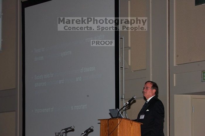 Nicholas A. Peppas gave the AIChE institute lecture, Le Plus Ça Change...Nanotechnology and Bioengineering in An Evolving Chemical Engineering World, on Wednesday, November 7, 2007.

Filename: SRM_20071107_1420123.jpg
Aperture: f/5.6
Shutter Speed: 1/250
Body: Canon EOS-1D Mark II
Lens: Canon EF 80-200mm f/2.8 L