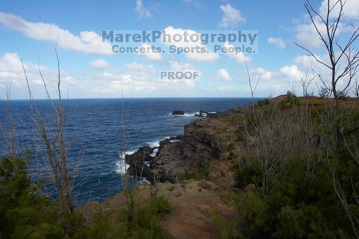 Hike to the Nakalele blowholes along the surf-beaten lava formations.

Filename: SRM_20071219_1315397.jpg
Aperture: f/10.0
Shutter Speed: 1/1000
Body: Canon EOS-1D Mark II
Lens: Sigma 15-30mm f/3.5-4.5 EX Aspherical DG DF