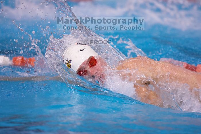 Georgia's Sebastien Rouault took second in the 500 yard freestyle with a time of 4:29.17. The University of Texas Longhorns defeated The University of Georgia Bulldogs 157-135 on Saturday, January 12, 2008.
Filename: SRM_20080112_1205045.jpg
Aperture: f/2.8
Shutter Speed: 1/400
Body: Canon EOS-1D Mark II
Lens: Canon EF 300mm f/2.8 L IS