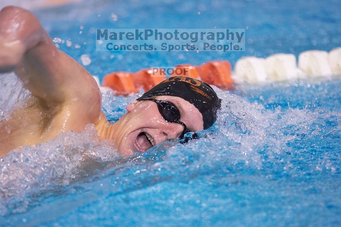 UT freshman Jim Robertson took fourth in the 500 yard freestyle with a time of 4:38.93. The University of Texas Longhorns defeated The University of Georgia Bulldogs 157-135 on Saturday, January 12, 2008.
Filename: SRM_20080112_1205544.jpg
Aperture: f/2.8
Shutter Speed: 1/400
Body: Canon EOS-1D Mark II
Lens: Canon EF 300mm f/2.8 L IS