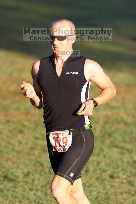 Thomas Miller (bib #129) of Austin placed 2 in his age group (M 30-34) with an overall time of 01:27:49 at The Howdy Du duathlon in Berry Springs Park, Georgetown, Sunday July 6, 2008.

Filename: SRM_20080706_0729501.jpg
Aperture: f/4.0
Shutter Speed: 1/800
Body: Canon EOS 20D
Lens: Canon EF 300mm f/2.8 L IS