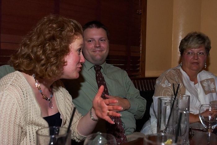 Rehearsal dinner at the Capital Ale House for Emily Marek and James Oyan's wedding, Friday, July 11, 2008.

Filename: SRM_20080711_1718382.jpg
Aperture: f/5.6
Shutter Speed: 1/50
Body: Canon EOS-1D Mark II
Lens: Canon EF 16-35mm f/2.8 L