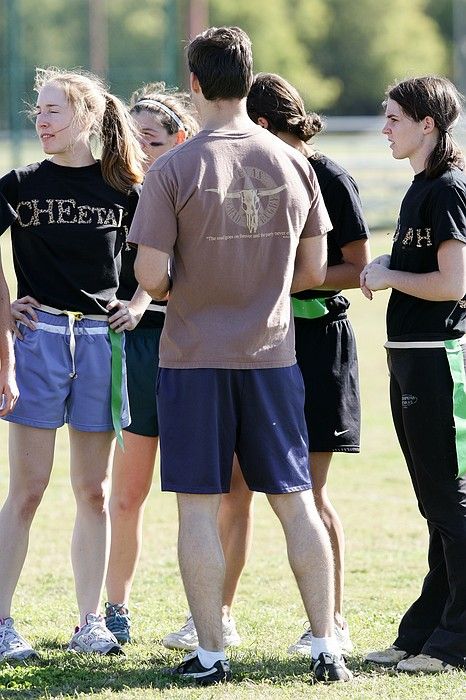 The Cheetahs (chemical engineering team) lost in the Fall 2008 UT flag football intramural championship game on November 9, 2008.

Filename: SRM_20081109_15033201.jpg
Aperture: f/5.0
Shutter Speed: 1/640
Body: Canon EOS-1D Mark II
Lens: Canon EF 300mm f/2.8 L IS