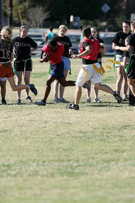 The Cheetahs (chemical engineering team) lost in the Fall 2008 UT flag football intramural championship game on November 9, 2008.

Filename: SRM_20081109_15055403.jpg
Aperture: f/5.0
Shutter Speed: 1/1600
Body: Canon EOS-1D Mark II
Lens: Canon EF 300mm f/2.8 L IS